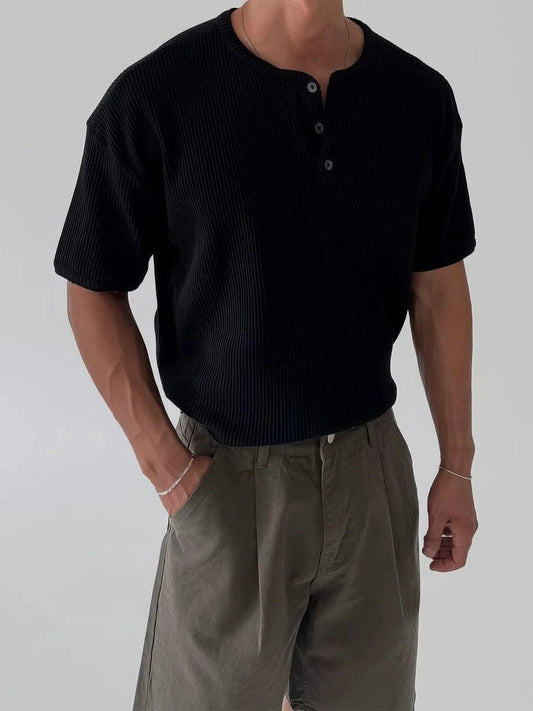 RT No. 19016 HENLEY COLLAR SHORT SLEEVE