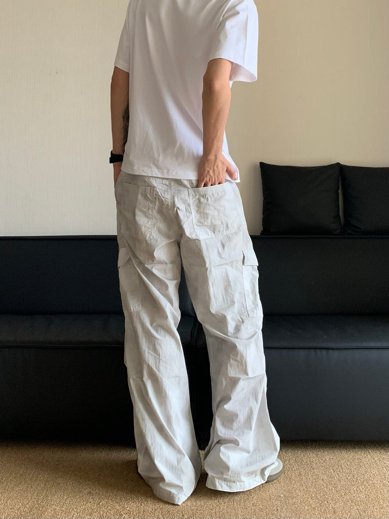 RT No. 11502 WHITE CARGO STRAIGHT PANTS