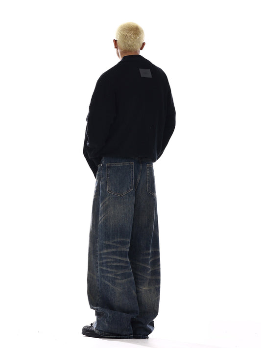 RT No. 12541 WASHED BLUE DENIM STRAIGHT JEANS