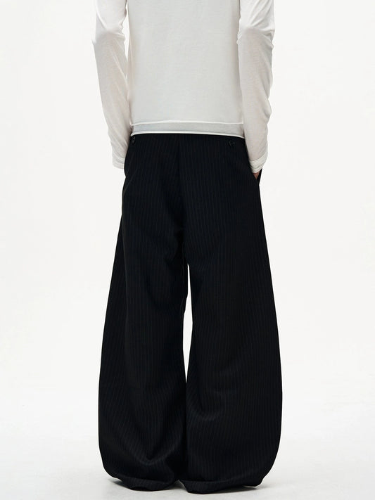 RT No. 32808 PLEATED STRIPED SCIMITAR SUIT PANTS
