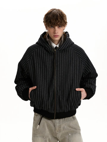 RT No. 50235 WOLF STRIPED ZIPPER JACKET