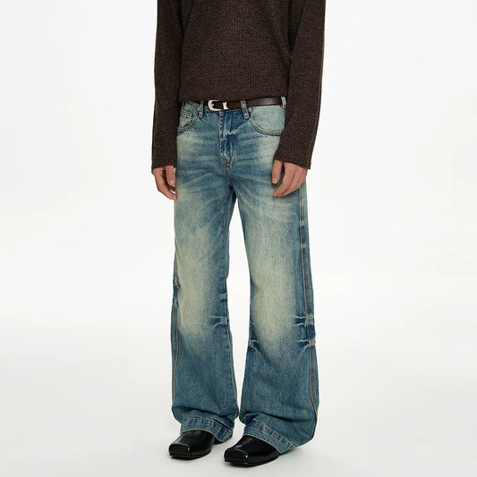 RT No. 50006 WASHED DENIM STRAIGHT JEANS