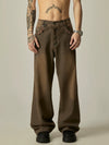 RT No. 11657 RUST BROWN STRAIGHT DENIM JEANS