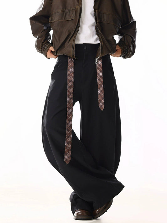 RT No. 19811 BLACK SCIMITAR STRAIGHT PANTS