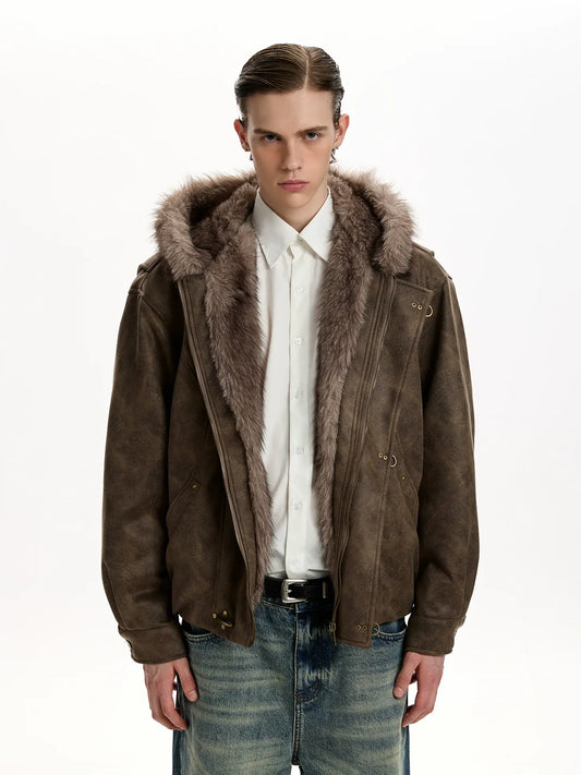 RT No. 50010 WOLF KNIGHT BUCKLE HOODED JACKET