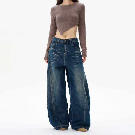 RT No. 12136 WASHED BAGGY JEANS