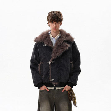 RT No. 50422 FUR COLLAR KNIGHT BUCKLE JACKET