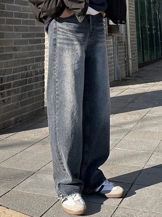 RT No. 48013 WASHED DENIM STRAIGHT JEANS