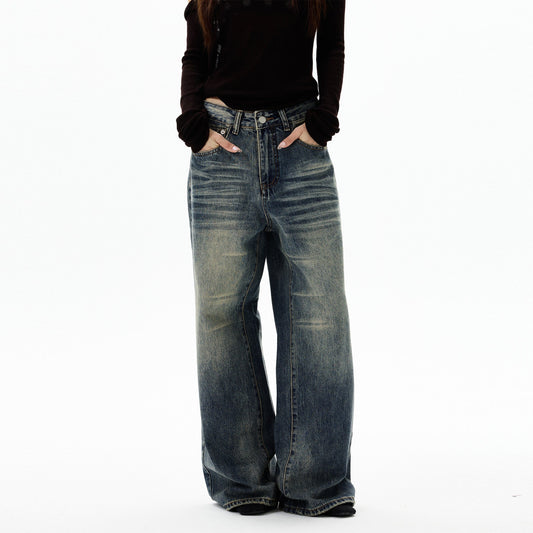 RT No. 59000 WASHED BAGGY STRAIGHT JEANS