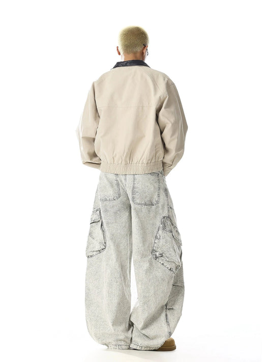 RT No. 32019 WASHED CARGO WORKWEAR WIDE BAGGY PANTS