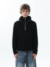 RT No. 50220 KNITWEAR DOUBLE COLLAR QUARTER ZIP SWEATER