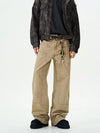 RT No. 12003 DISTRESSED WORKWEAR RELAX STRAIGHT PANTS