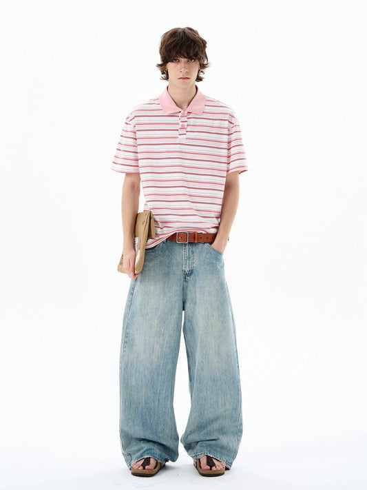 RT No. 19573 BLUE DENIM BAGGY STRAIGHT JEANS