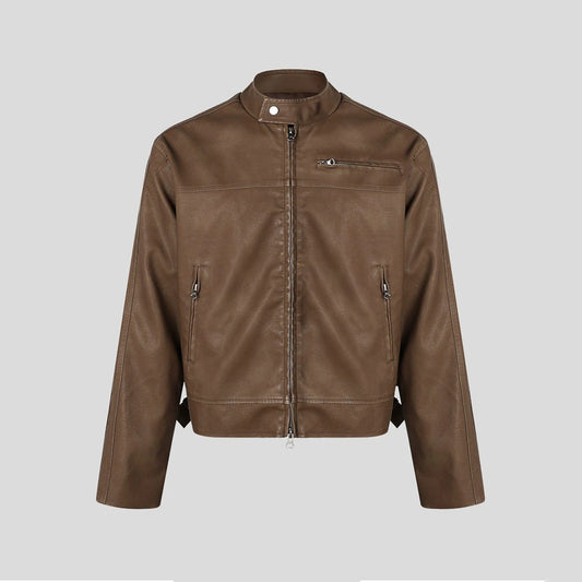 RT No. 32082 LEATHER BIKER JACKET