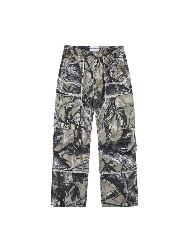 RT No. 10978 CAMO MULTI-POCKET CARGO PANTS