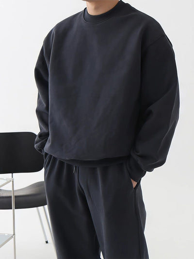 RT No. 11401 NAVY BLUE CREWNECK SWEATER & SWEATPANTS