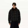 RT No. 59012 WOOLEN PLAID FUR COLLAR JACKET