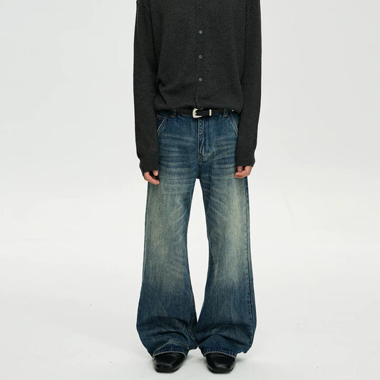 RT No. 40758 WASHED DENIM STRAIGHT JEANS