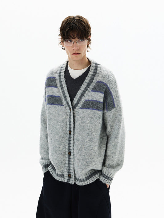 RT No. 59007 KNITWEAR STRIPED CARDIGAN