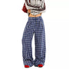 RTK (W) No. 535 GRID WIDE STRAIGHT PANTS