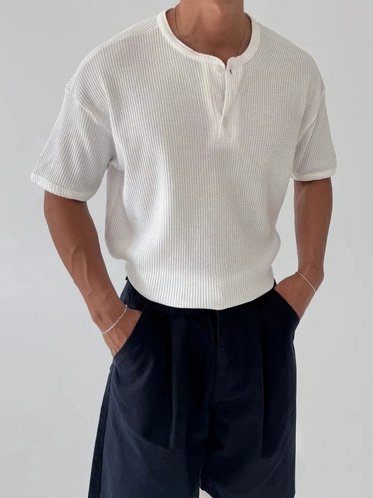 RT No. 19016 HENLEY COLLAR SHORT SLEEVE