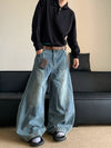 RT No. 11513 WASHED BLUE WIDE JEANS