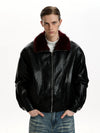 RT No. 50112 FUR COLLAR LEATHER JACKET