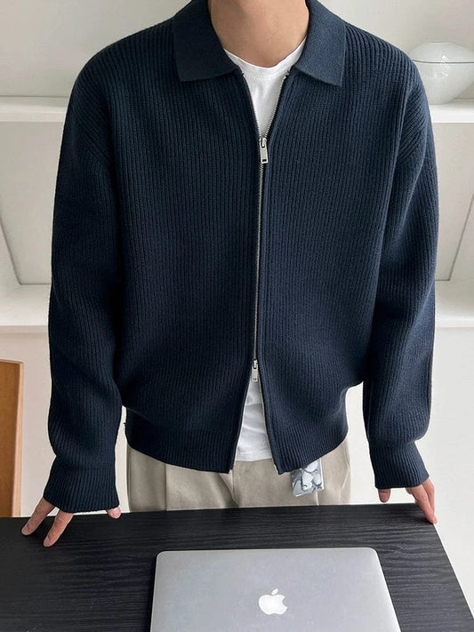 RT No. 32031 KNIT FULL BUTTON-UP SWEATER