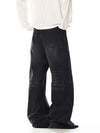 RT No. 32025 WHISKER WASH WIDE STRAIGHT JEANS
