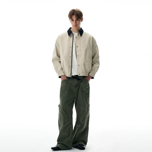 RT No. 40777 CONTRAST BARN COLLAR JACKET