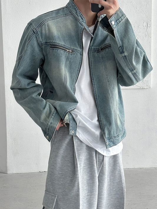 RT No. 12400 WASHED BIKE DENIM JACKET
