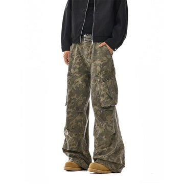 RT No. 12053 CAMO STRAIGHT CARGO PANTS