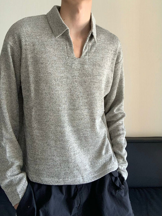 RT No. 11608 KNIT POLO SWEATER