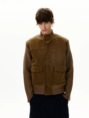 RT No. 50139 KNITWEAR SUEDE JACKET