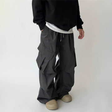 RT No. 11855 MULTI-POCKET PARACHUTE STRAIGHT PANTS