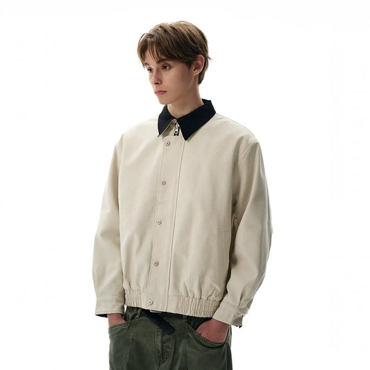 RT No. 40777 CONTRAST BARN COLLAR JACKET