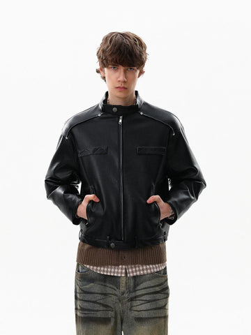RT No. 50217 LEATHER BIKER JACKET