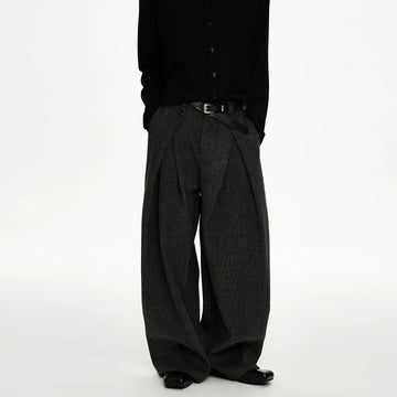 RT No. 50025 PLEATED A-LINE BAGGY SUIT PANTS