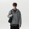 RT No. 50205 DARK GRAY KNITWEAR ZIPPER HOODIE