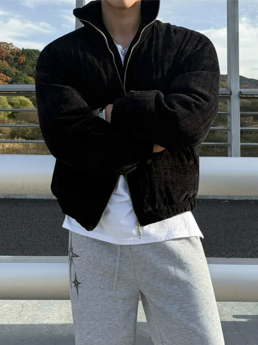 RT No. 45000 BLACK STAND COLLAR JACKET