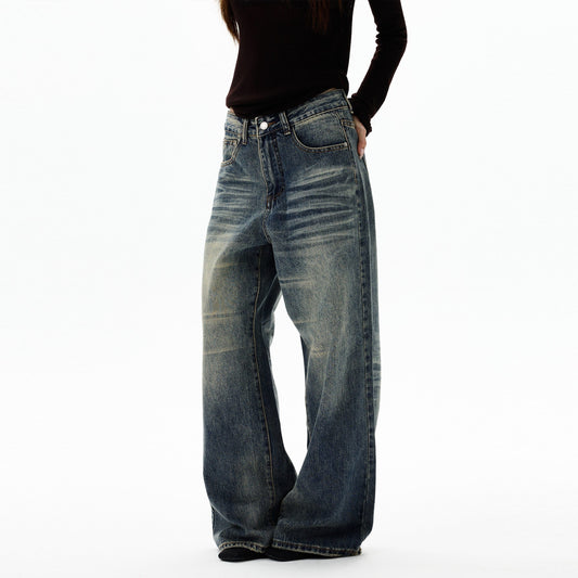 RT No. 59000 WASHED BAGGY STRAIGHT JEANS