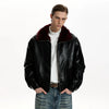 RT No. 50112 FUR COLLAR LEATHER JACKET