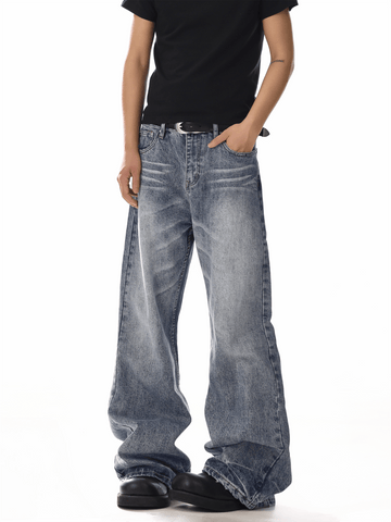 RT No. 19831 WASHED BLUE DENIM STRAIGHT JEANS