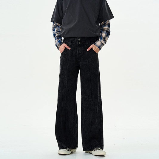 RT No. 12002 BLACK RODEO STRAIGHT JEANS