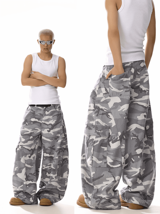 RT No. 19829 WINTER CAMO CARGO STRAIGHT PANTS