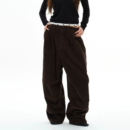 RT No. 31015 CORDUROY BAGGY STRAIGHT PANTS