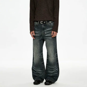 RT No. 50024 WHISKER WASH DENIM JEANS