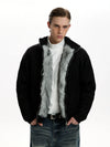 RT No. 50111 KNITWEAR WOLF COLLAR JACKET