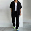 RT No. 11603 PLEATED BUTTON-UP SHIRT & RELAX STRAIGHT PANTS