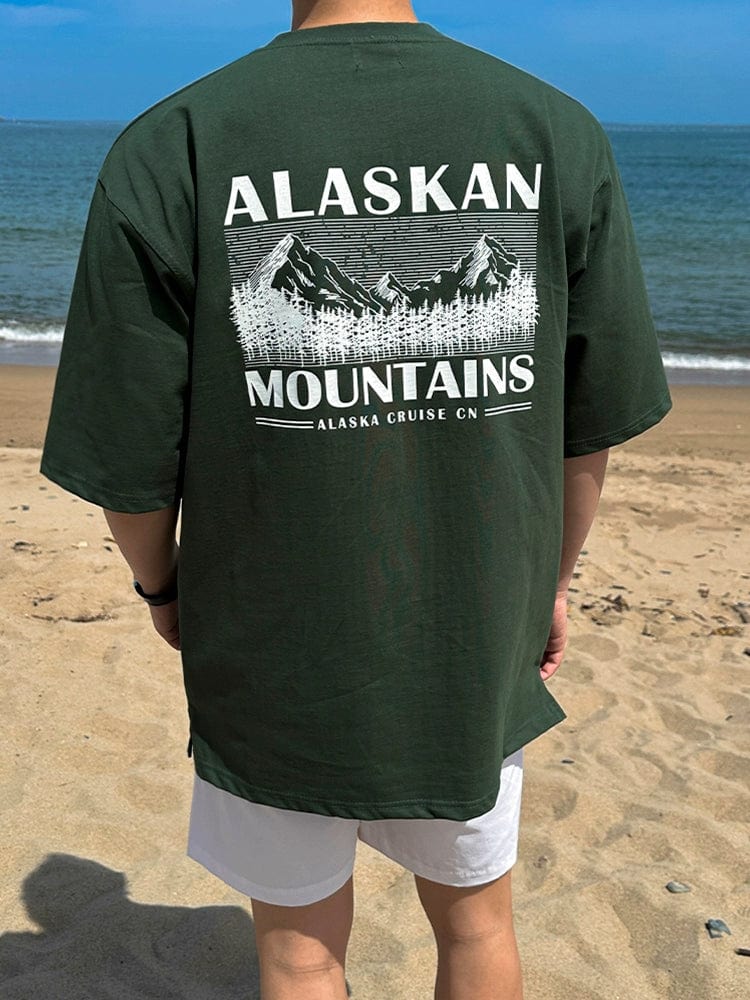 RT No. 11355 GREEN ALASKA GRAPHIC TEE